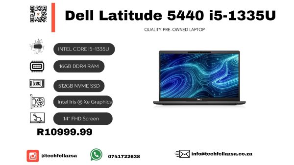 Dell Latitude 5440 14-inch Core i5-1335U 16GB RAM 512GB SSD Win 11 Pro Laptop - Image 3