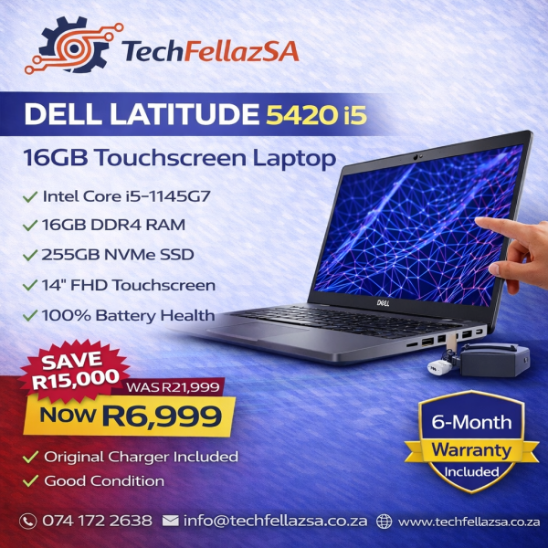 Dell Latitude 5420 i5-1145G7 16GB RAM 256GB SSD 14β FHD Touchscreen Laptop